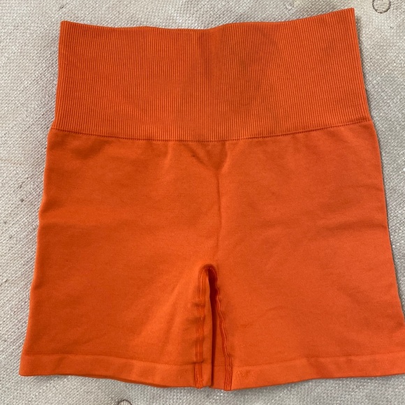 TNA Shorts Tna Orange Bike Shorts Poshmark